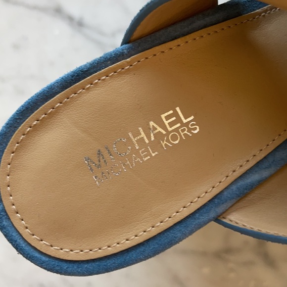 Michael Kors Blue Wedge Sandals - Picture 4 of 4